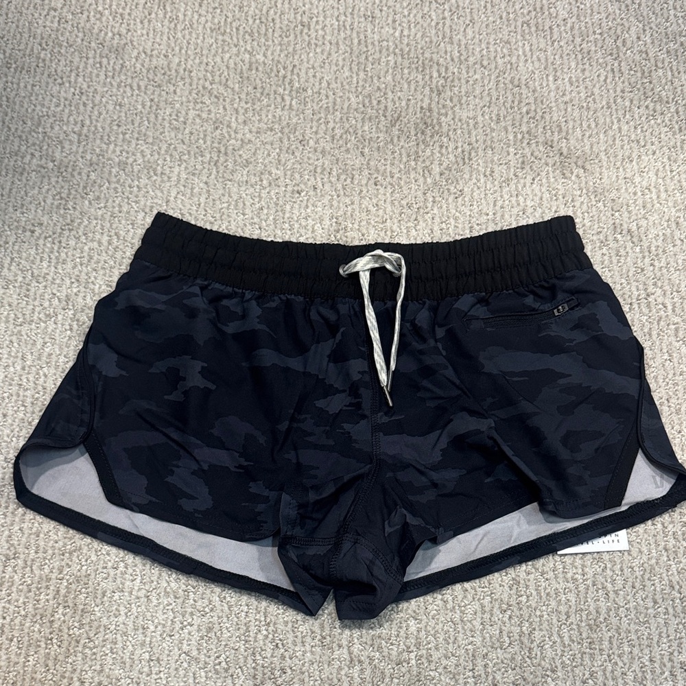 Vuori Black Camo Athletic Shorts